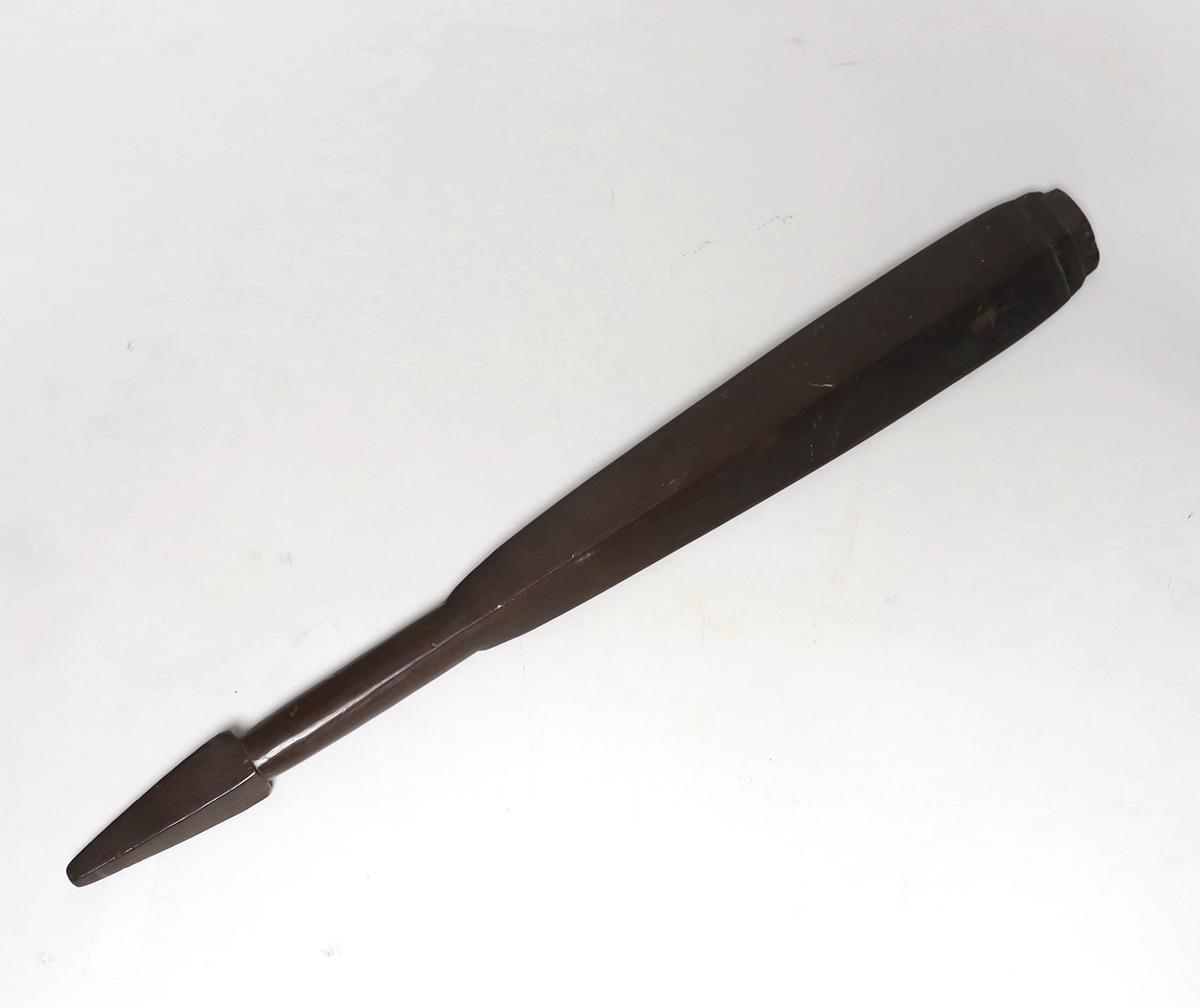 A Polynesian carved hardwood club or priest, 47.5cm